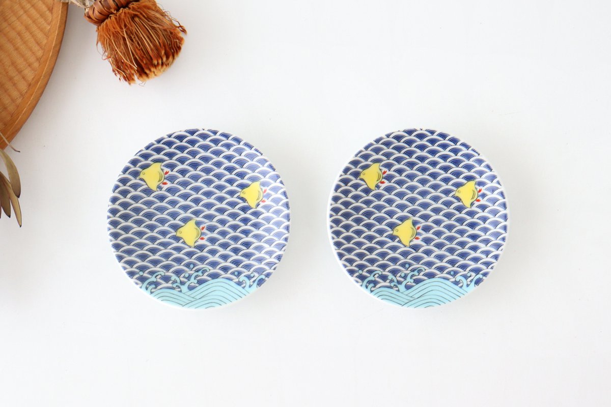Seikou Kiln Sauce Plate Chidori | Kutani Ware