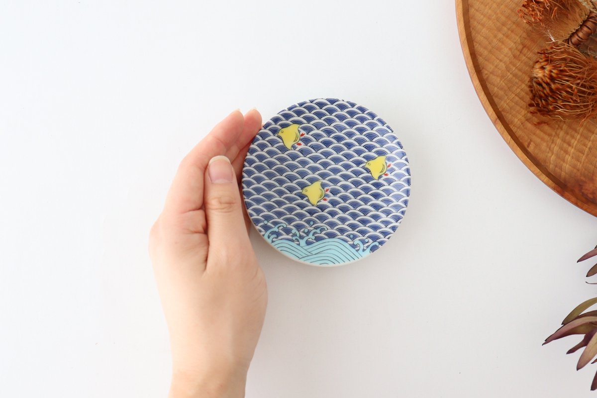 Seikou Kiln Sauce Plate Chidori | Kutani Ware-Detail3