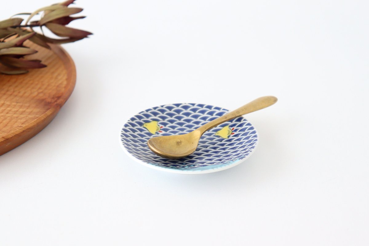 Seikou Kiln Sauce Plate Chidori | Kutani Ware