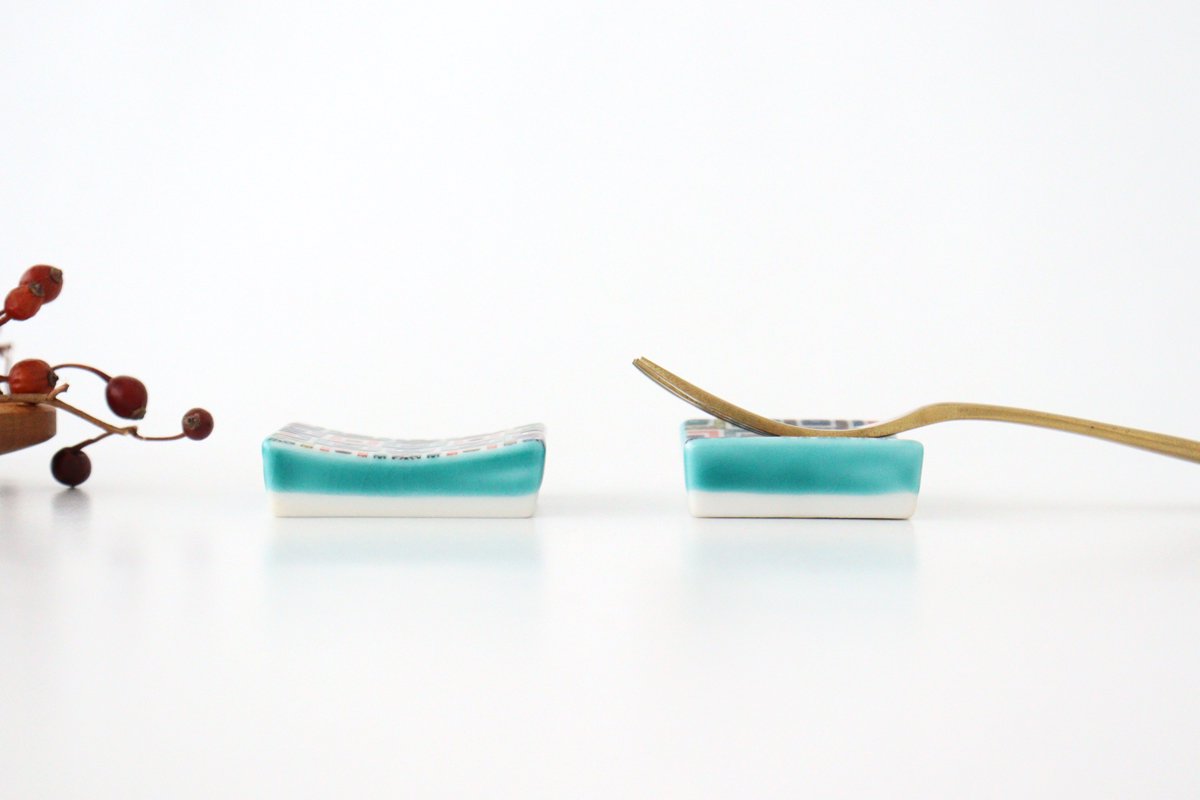 Seikou Kiln Colored Chopstick Rest Stone Pavement | Hashioki Kutani Ware-Detail2