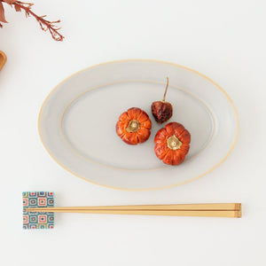 Seikou Kiln Colored Chopstick Rest Stone Pavement | Hashioki Kutani Ware-Detail5