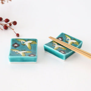 Seikou Kiln Colored Chopstick Rest Crane | Hashioki Kutani Ware-Detail6