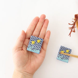 Seikou Kiln Colored Chopstick Rest Chidori | Hashioki Kutani Ware-Detail4