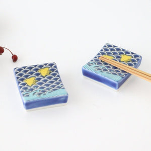 Seikou Kiln Colored Chopstick Rest Chidori | Hashioki Kutani Ware-Detail6