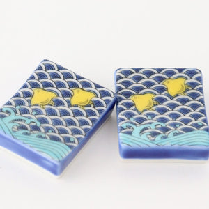 Seikou Kiln Colored Chopstick Rest Chidori | Hashioki Kutani Ware-Detail7