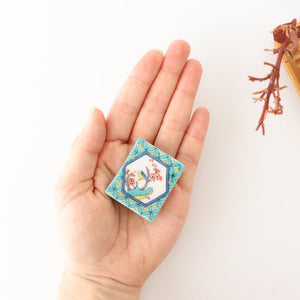 Seikou Kiln Colored Chopstick Rest Flowers and Birds | Hashioki Kutani Ware-Detail4