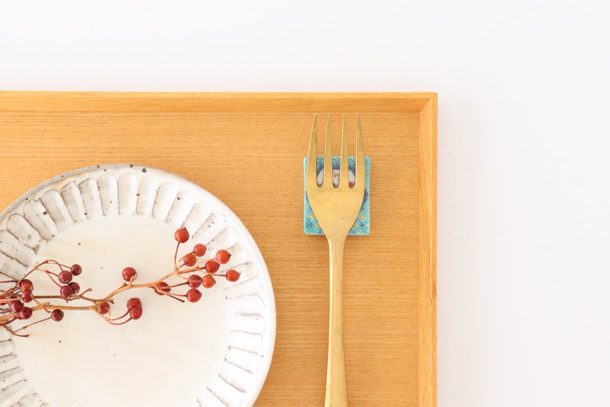 Seikou Kiln Colored Chopstick Rest Flowers and Birds | Hashioki Kutani Ware-Detail9