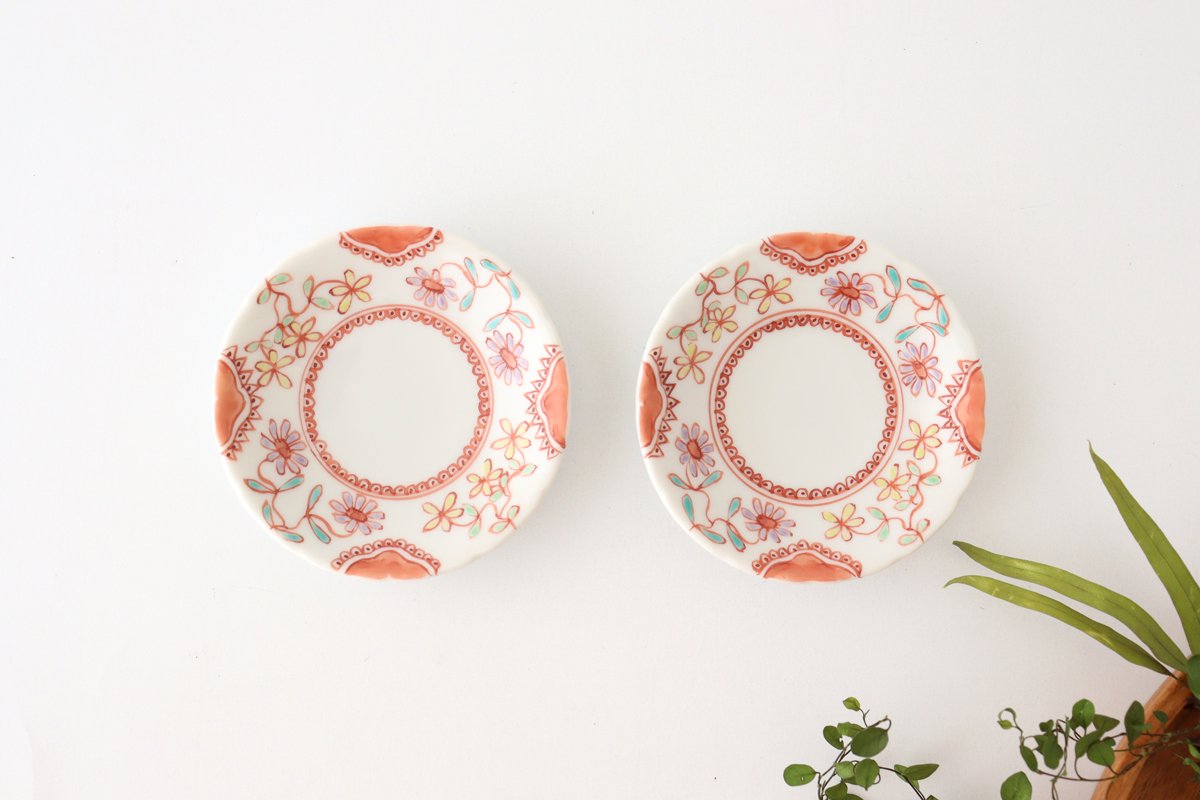 Ginshu Kiln Round Sauce Plate Sunlight 9cm/3.5in | Kutani Ware