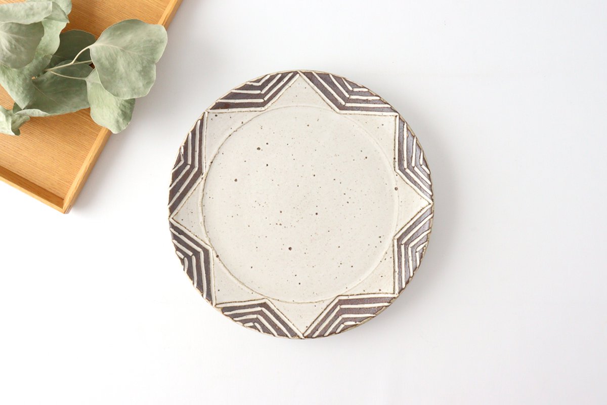 tomaru Plate Star 21cm/8.3in | Shigaraki Ware