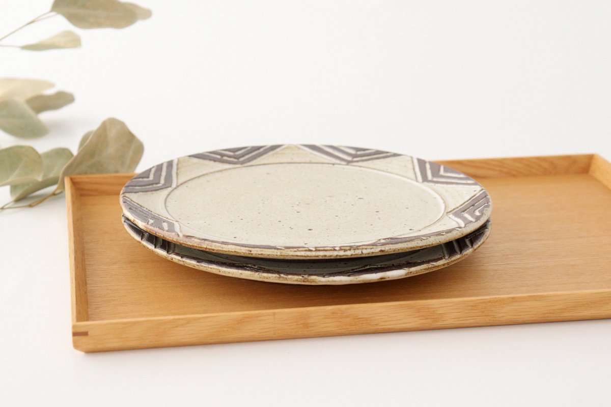 tomaru Plate Star 21cm/8.3in | Shigaraki Ware