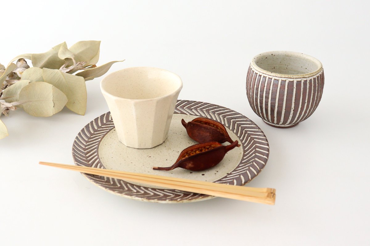 tomaru Plate Rosemary 21cm/8.3in | Shigaraki Ware