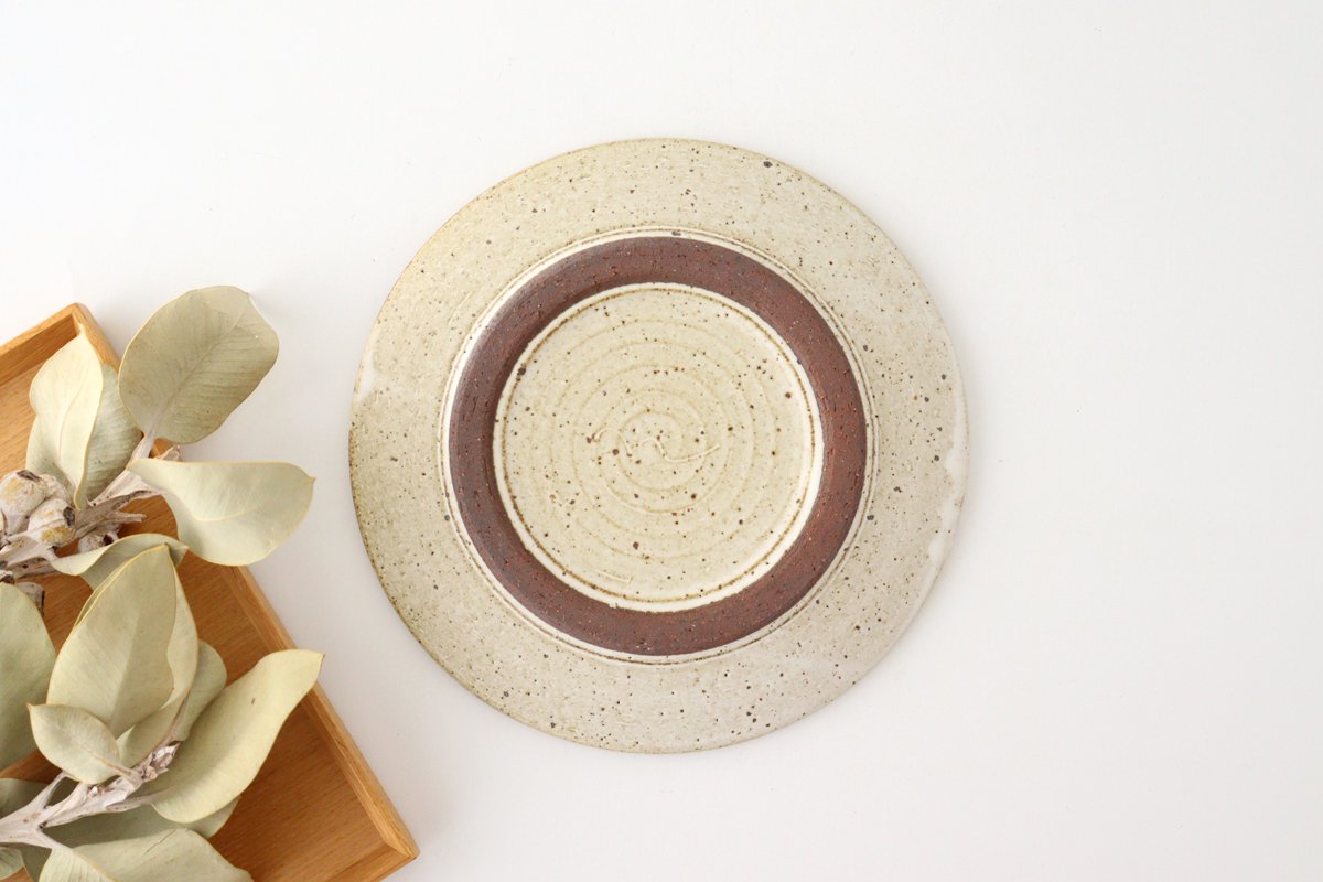 tomaru Plate Shinogi 21cm/8.3in | Shigaraki Ware
