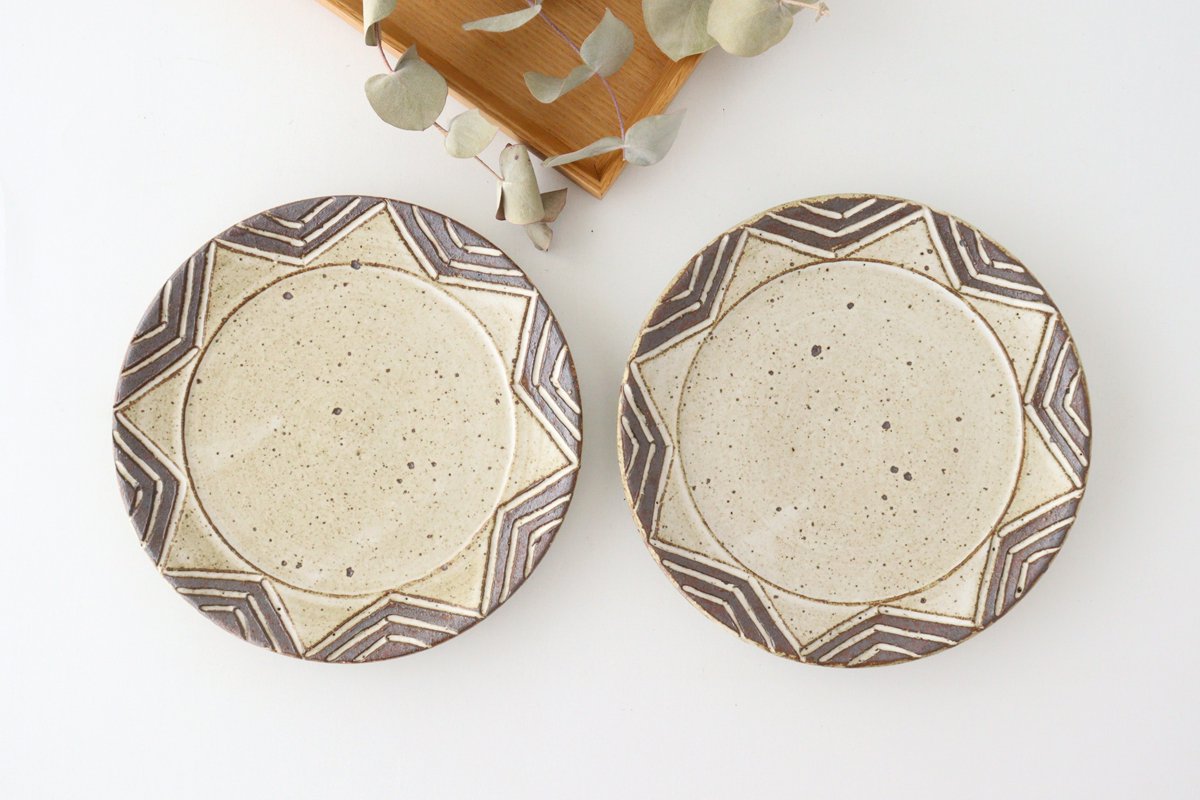 tomaru Plate Star 15cm/5.9in | Shigaraki Ware