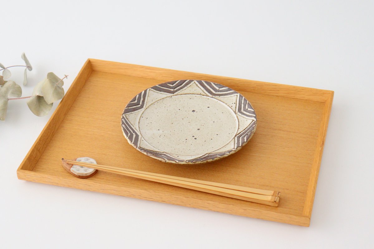 tomaru Plate Star 15cm/5.9in | Shigaraki Ware