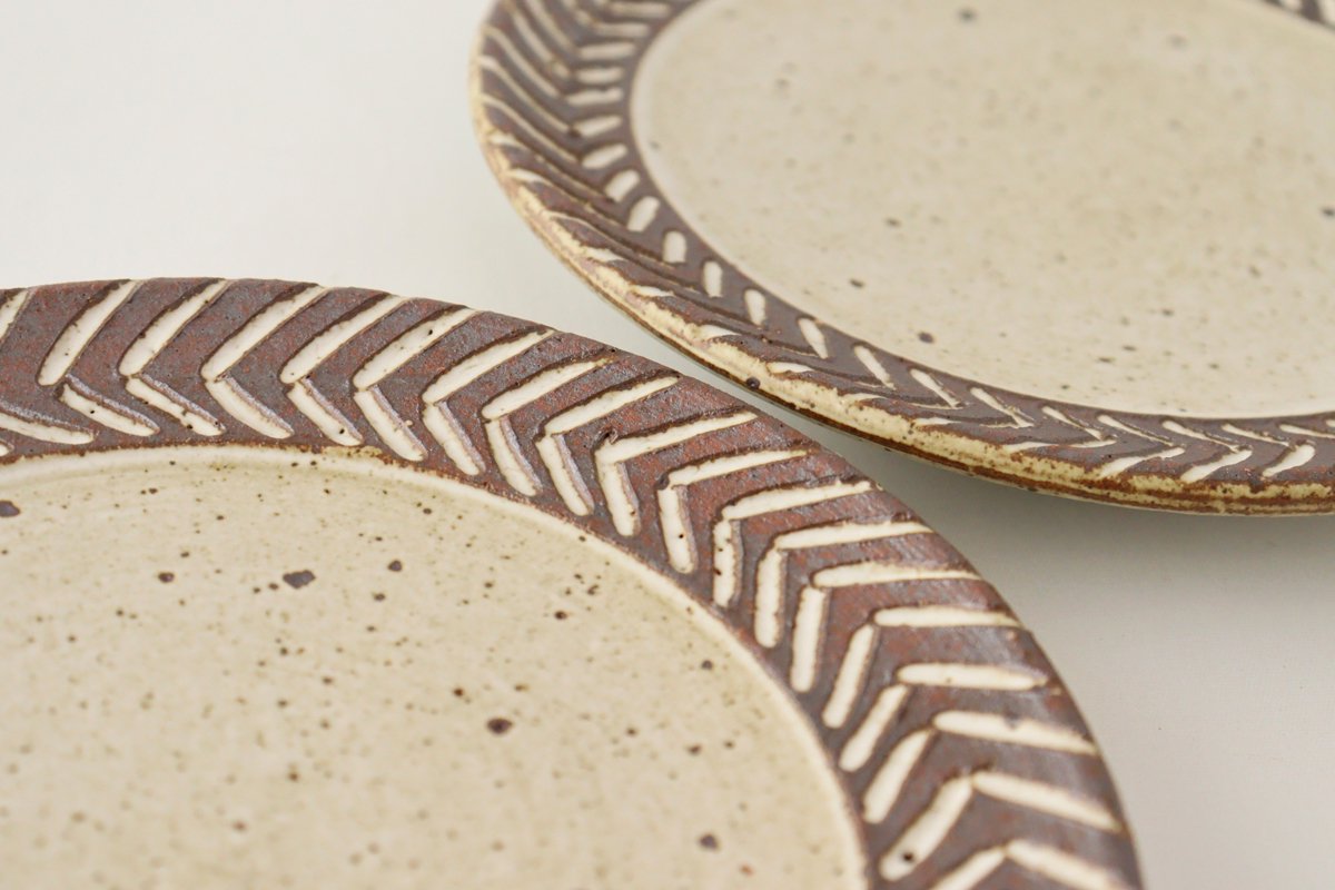 tomaru Plate Rosemary 15cm/5.9in | Shigaraki Ware
