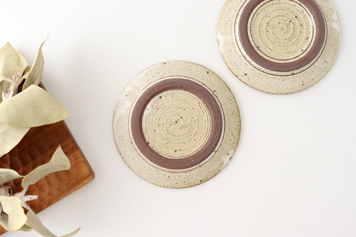 tomaru Plate Rosemary 15cm/5.9in | Shigaraki Ware