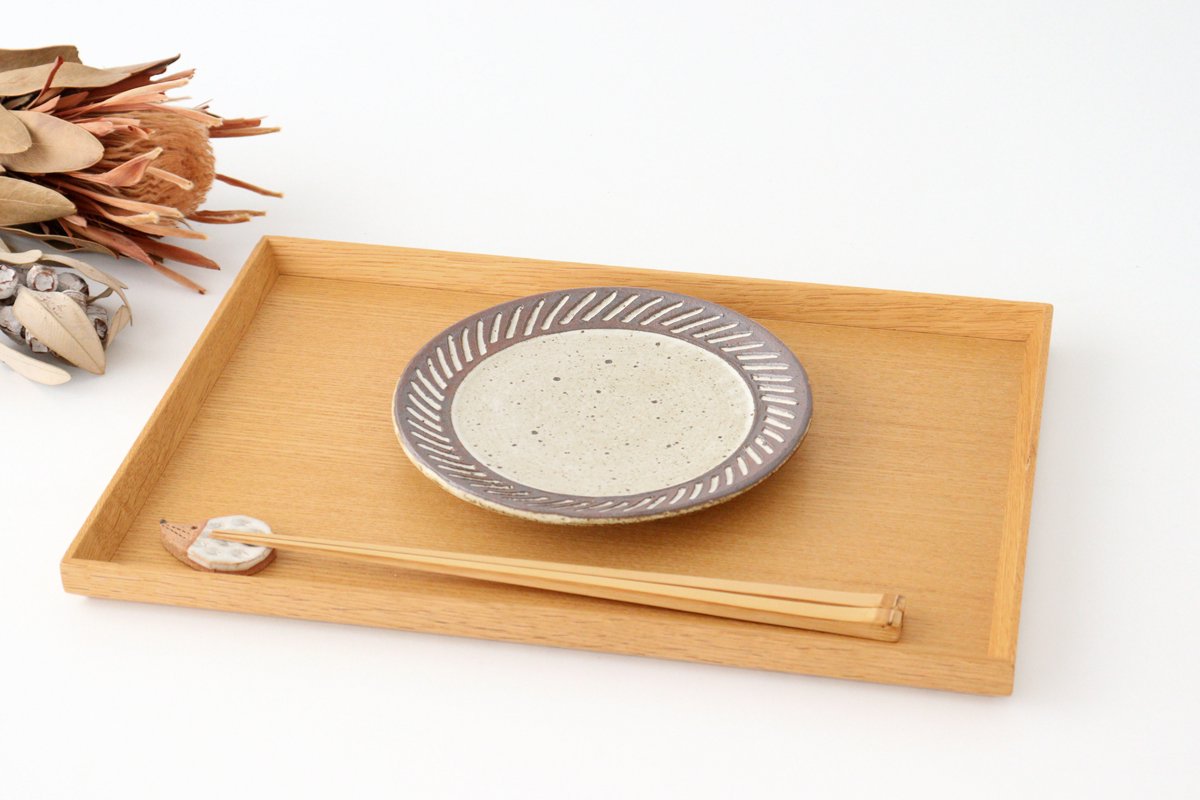 tomaru Plate Shinogi 15cm/5.9in | Shigaraki Ware
