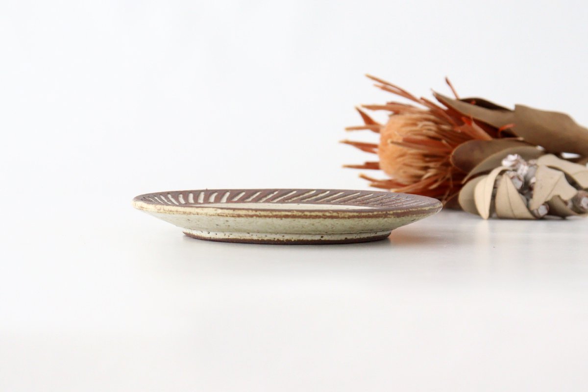 tomaru Plate Shinogi 15cm/5.9in | Shigaraki Ware