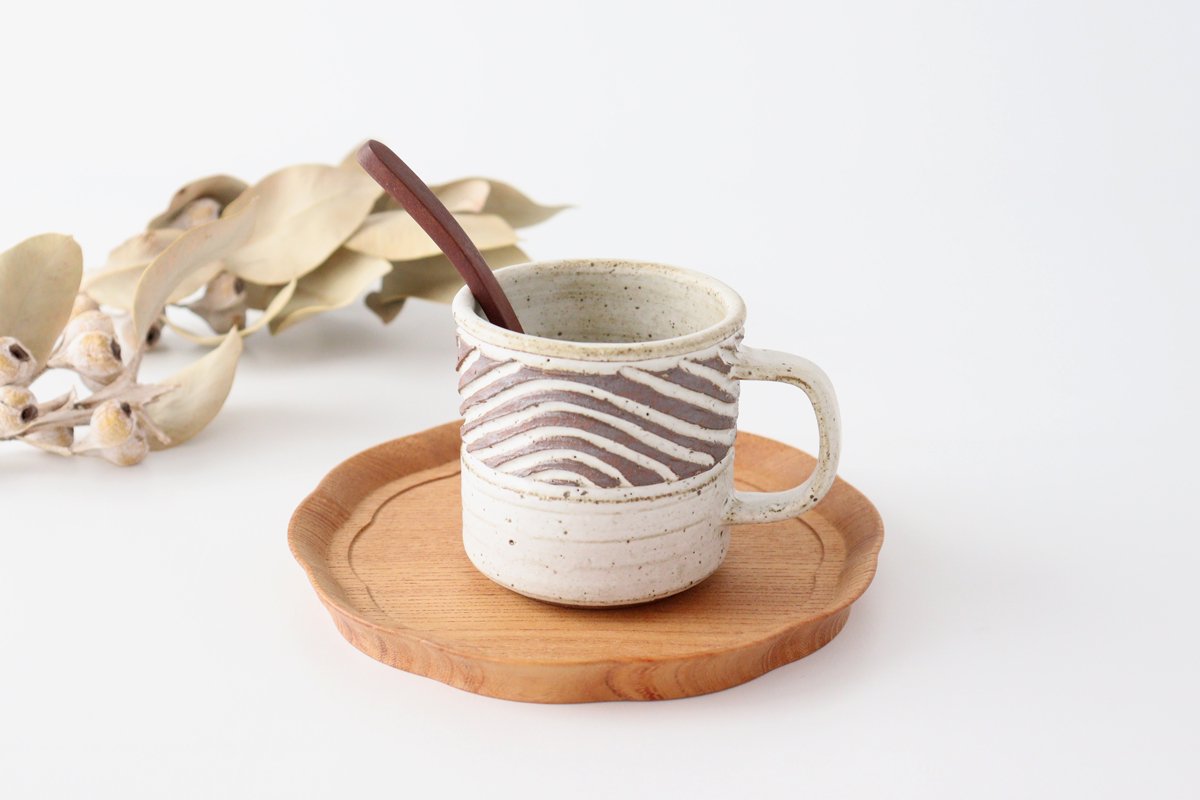 tomaru Mug Wave Pattern | Shigaraki Ware