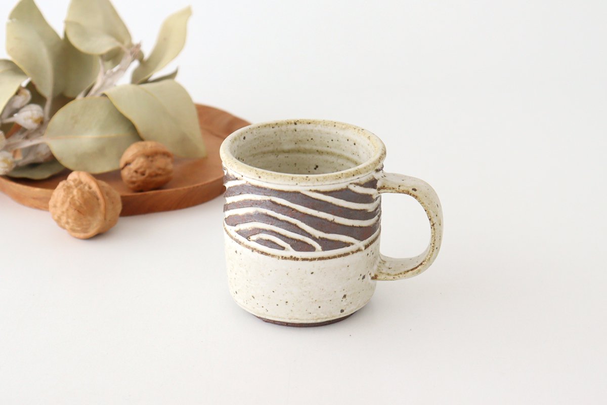 tomaru Mug Wave Pattern | Shigaraki Ware