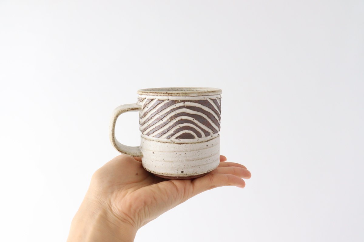 tomaru Mug Wave Pattern | Shigaraki Ware
