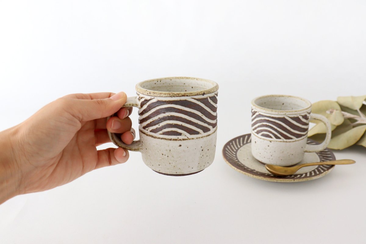 tomaru Mug Wave Pattern | Shigaraki Ware