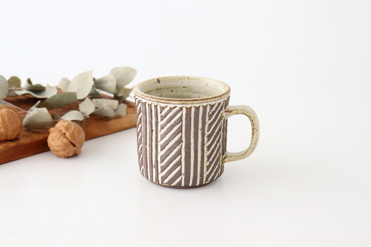 tomaru Mug Line Pattern | Shigaraki Ware