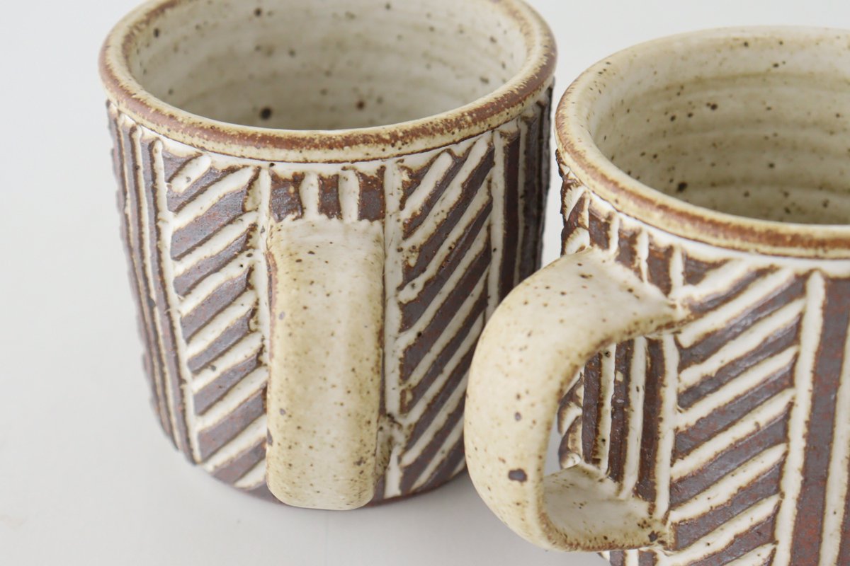 tomaru Mug Line Pattern | Shigaraki Ware