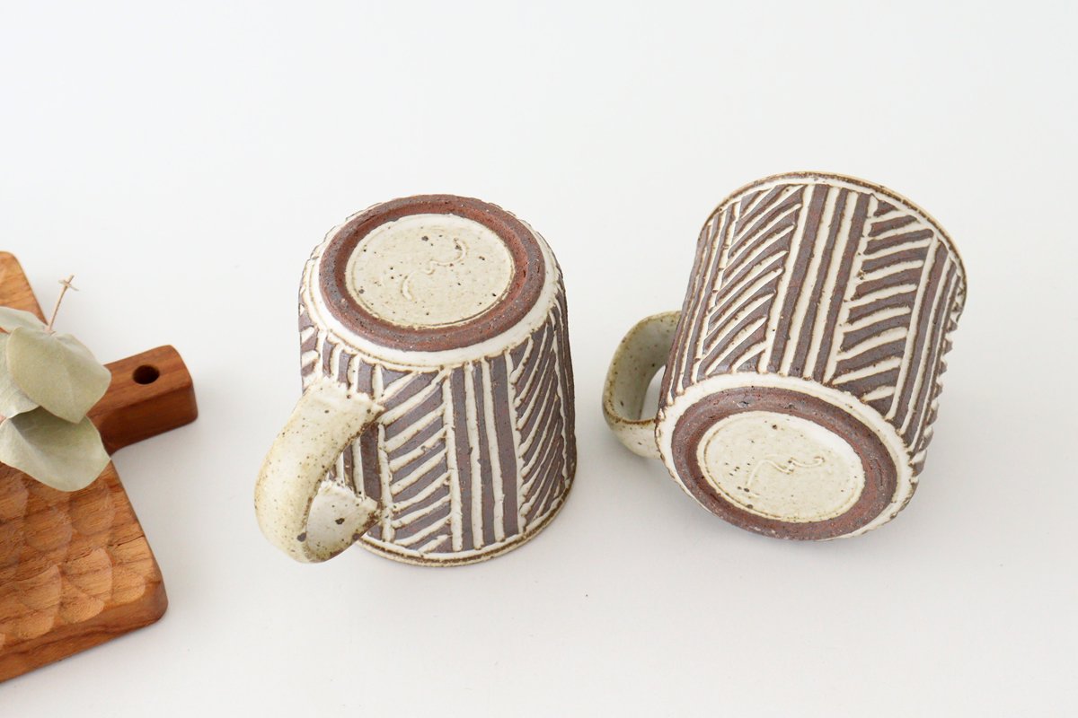 tomaru Mug Line Pattern | Shigaraki Ware