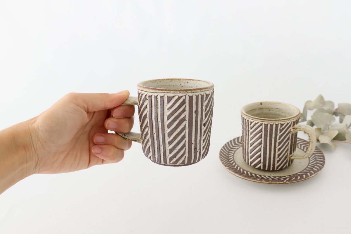tomaru Mug Line Pattern | Shigaraki Ware