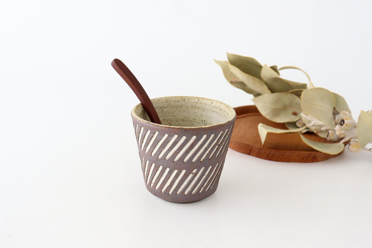 tomaru Japanese Cup Diagonal Shinogi | Yunomi Shigaraki Ware-TOP