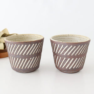 tomaru Japanese Cup Diagonal Shinogi | Yunomi Shigaraki Ware-Detail11