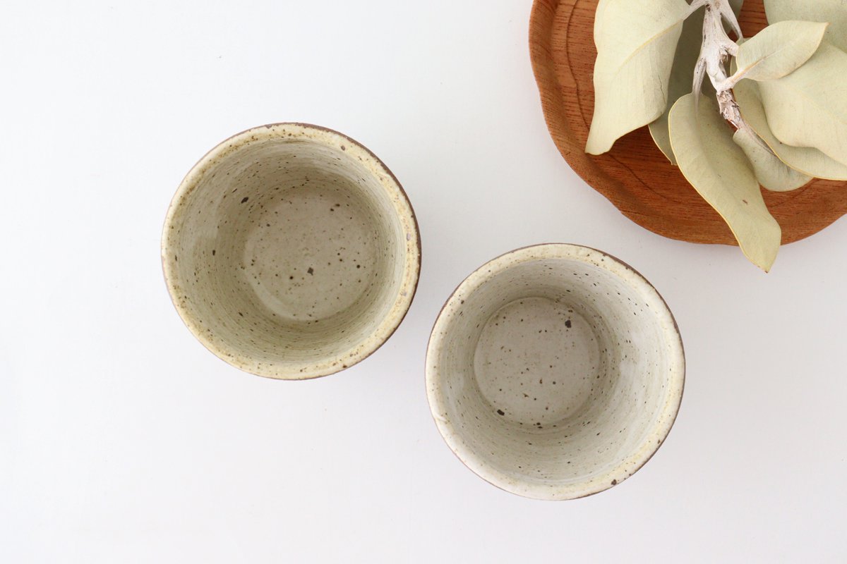 tomaru Japanese Cup Diagonal Shinogi | Yunomi Shigaraki Ware-Detail4