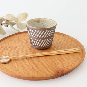 tomaru Japanese Cup Diagonal Shinogi | Yunomi Shigaraki Ware-Detail5