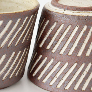 tomaru Japanese Cup Diagonal Shinogi | Yunomi Shigaraki Ware-Detail7