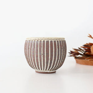 tomaru Japanese Cup Vertical Shinogi | Yunomi Shigaraki Ware-TOP