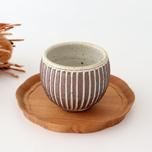 tomaru Japanese Cup Vertical Shinogi | Yunomi Shigaraki Ware-Detail6