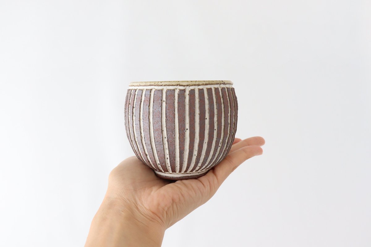 tomaru Japanese Cup Vertical Shinogi | Yunomi Shigaraki Ware-Detail7