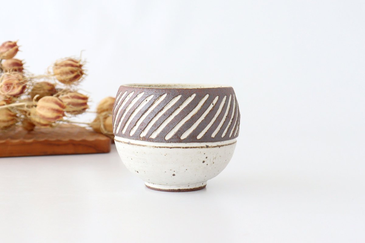 tomaru Japanese Cup Shinogi | Yunomi Shigaraki Ware-Detail2