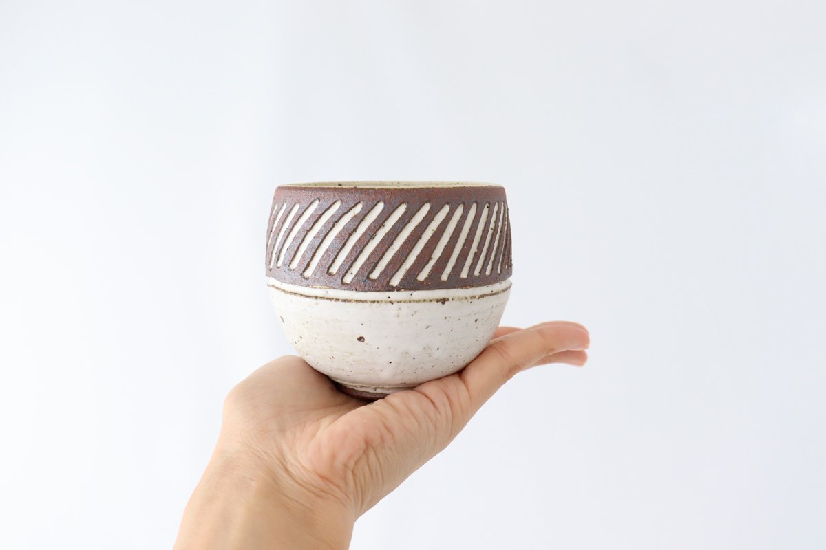 tomaru Japanese Cup Shinogi | Yunomi Shigaraki Ware-Detail8