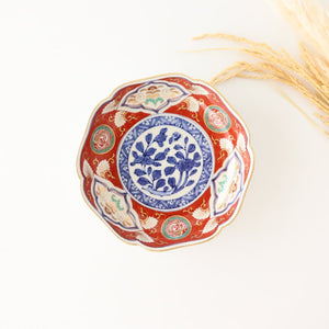 Rinkurou Kiln Small Bowl Old Imari Style Flower-pattern  | Kobachi Hasami Ware-TOP