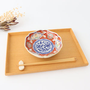 Rinkurou Kiln Small Bowl Old Imari Style Flower-pattern  | Kobachi Hasami Ware-Detail2