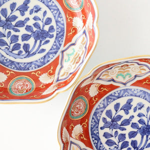 Rinkurou Kiln Small Bowl Old Imari Style Flower-pattern  | Kobachi Hasami Ware-Detail11
