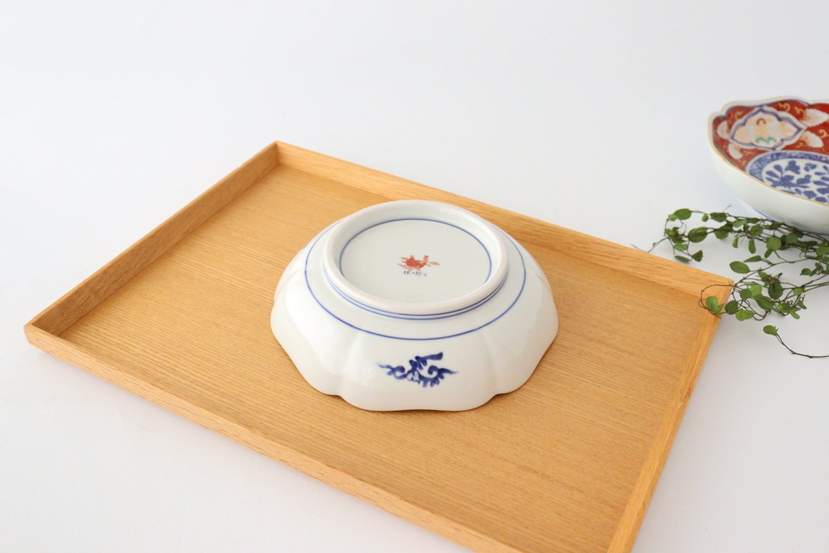 Rinkurou Kiln Small Bowl Old Imari Style Flower-pattern | Kobachi Hasami Ware