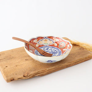 Rinkurou Kiln Small Bowl Old Imari Style Flower-pattern  | Kobachi Hasami Ware-Detail7