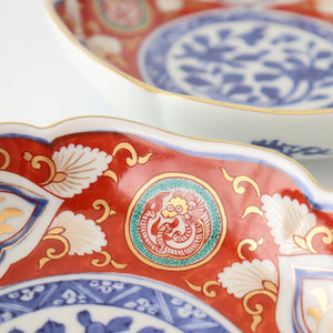 Rinkurou Kiln Small Bowl Old Imari Style Flower-pattern  | Kobachi Hasami Ware-Detail8