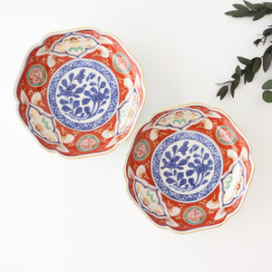 Rinkurou Kiln Small Bowl Old Imari Style Flower-pattern  | Kobachi Hasami Ware-Detail10