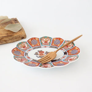 Rinkurou Kiln Oval Plate Old Imari Chrysanthemum Pattern  19cm/7.5in | Hasami Ware-TOP