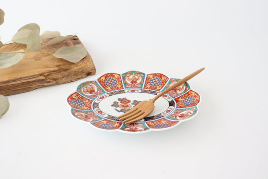 Rinkurou Kiln Oval Plate Old Imari Chrysanthemum Pattern  19cm/7.5in | Hasami Ware-TOP