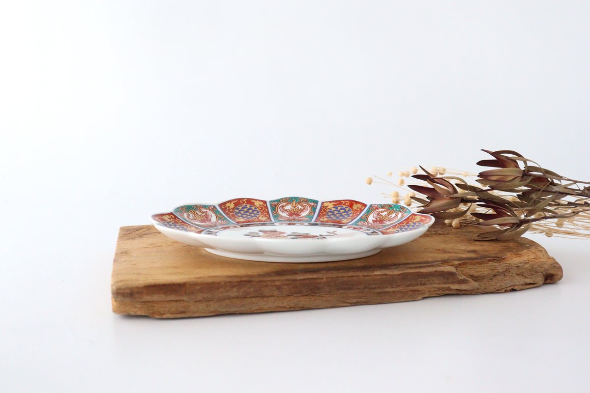 Rinkurou Kiln Oval Plate Old Imari Chrysanthemum Pattern 19cm/7.5in | Hasami Ware